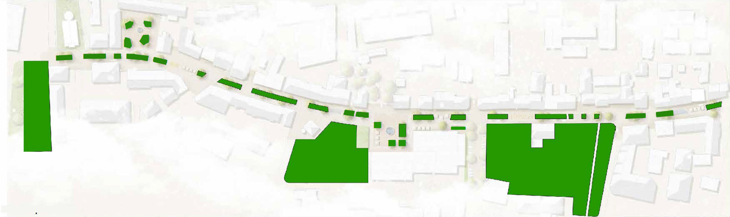 Struktur der Grünflächen und Freiraumvernetzung Travnik Konzept 1 Emir Hasanagic Urban Resilience Studio